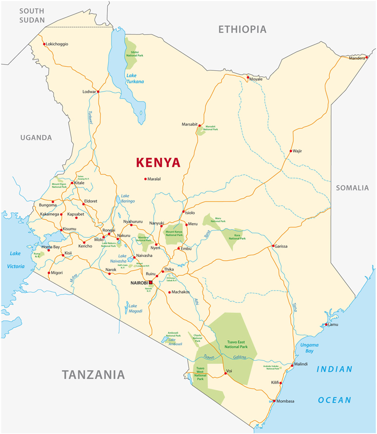 kenya map