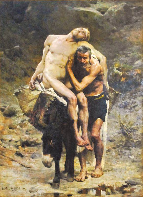圖6. Aimé Nicolas Morot, The Good Samaritan, 1880, oil on canvas, 268.5 x 198 cm; Petit Palais, Paris