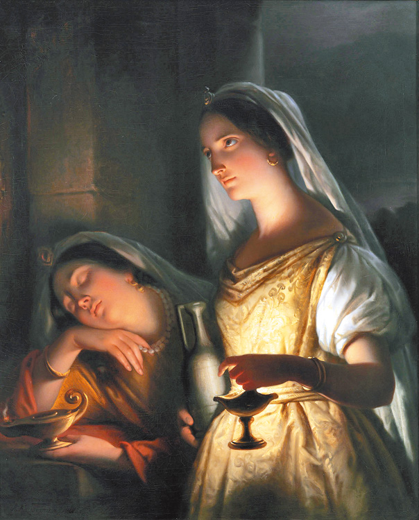 圖6. Jan Adam Kruseman (1804-1862), The Wise and the Foolish Virgins, 1848; oil on canvas, 97 x 77 cm; Jan Cunen Museum