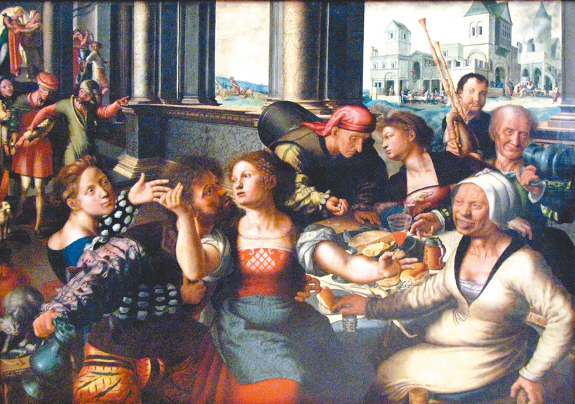 圖4. Jan van Hemessen, The Prodigal Son, 1536; oil on oak wood, 140 x 198 cm; The Royal Museums of Fine Arts of Belgium