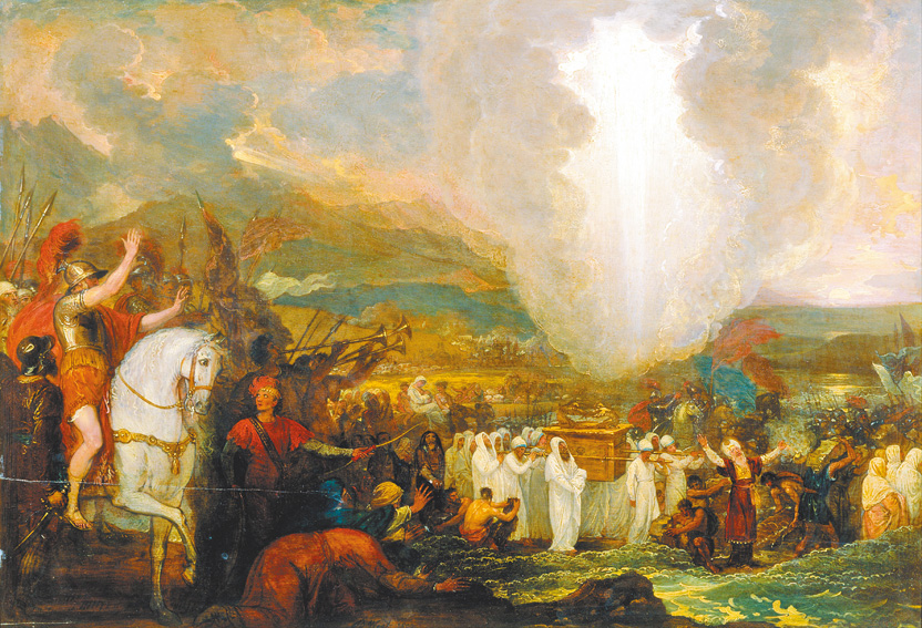 "Joshua passing the River Jordan with the Ark of the Covenant", by Benjamin West, 1800