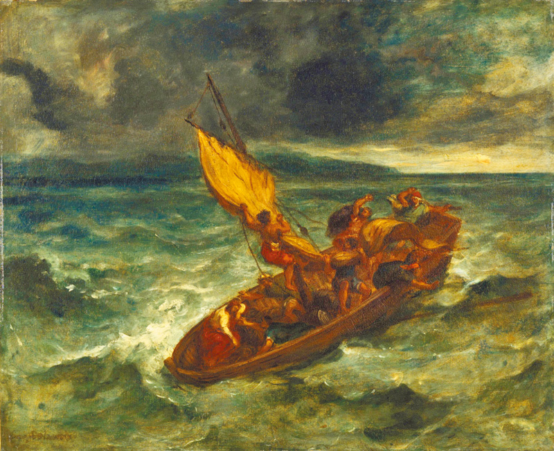 圖6. Eugène Delacroix, Christ on the Sea of Galilee, 1853; oil on canvas, 47.6 x 58.1 cm; Philadelphia Museum of Art