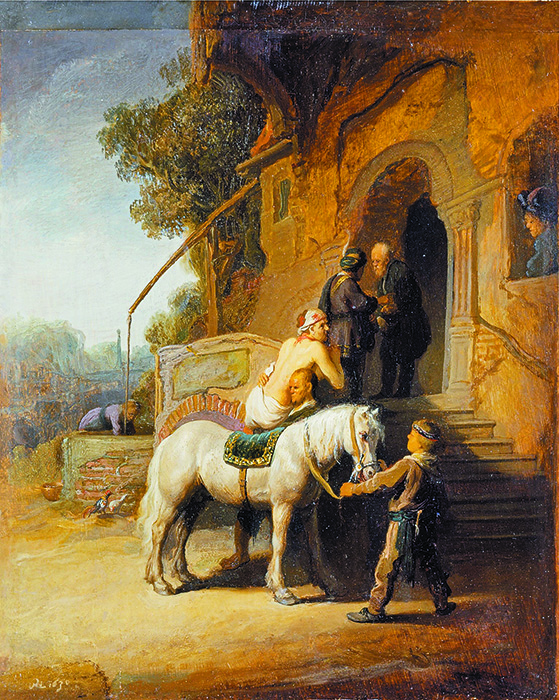 "The Good Samaritan", by Rembrandt, 1633