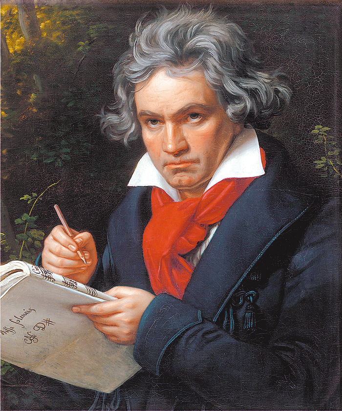 Joseph Karl Stieler 於1820年繪製的貝多芬肖像。（來源維基）