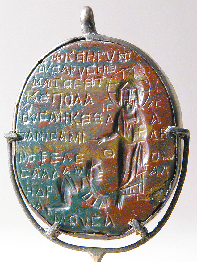 圖5. Christ Healing the Woman with an Issue of Blood; Coptic amulet carved in intaglio, 6th–7th century; Metropolitan Museum of Art, New York