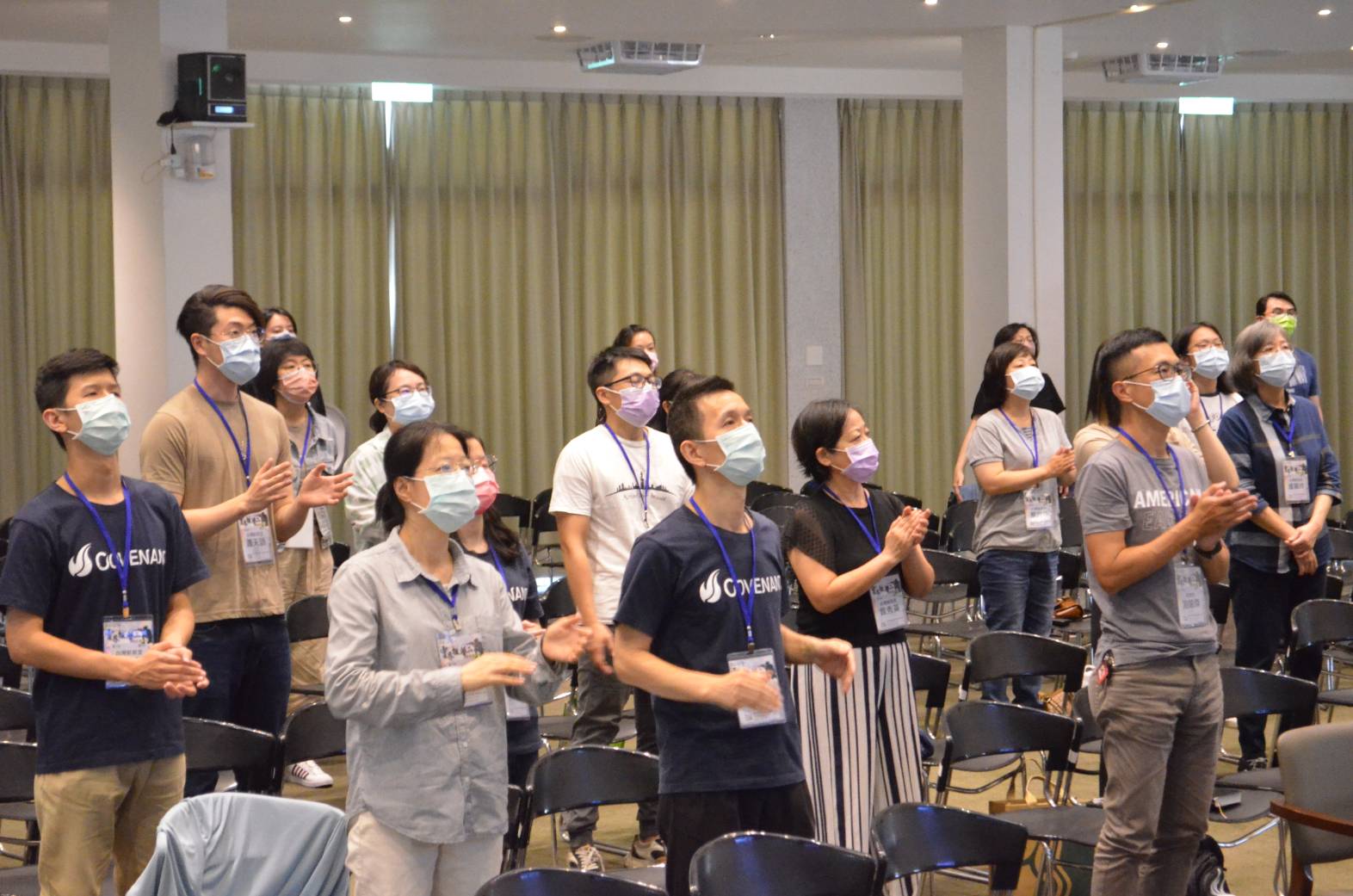 新竹新恩堂禱告聚集場景。（全國禱告網絡提供）
