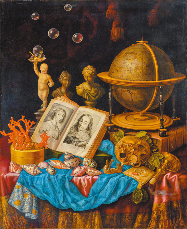 "Allegory of Charles I of England and Henrietta of France in a Vanitas Still Life", unknown artist, after 1649