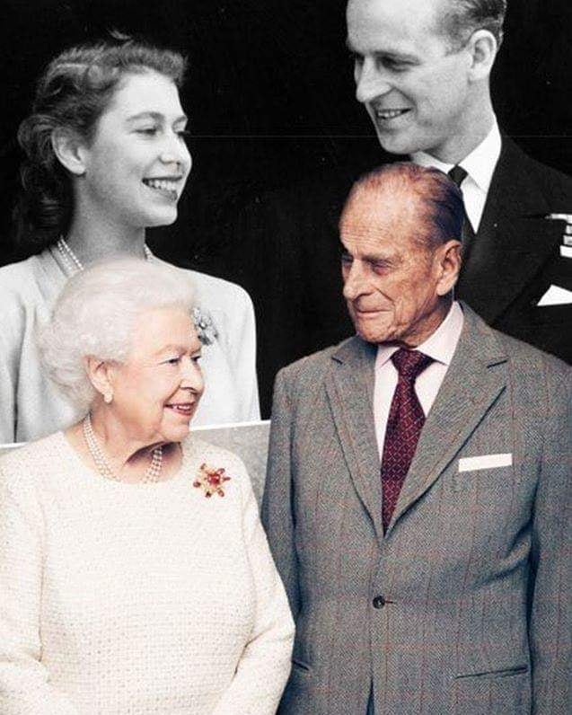 女王與菲立普親王結離73年，將在地下同眠。（圖／FB@britishmonarchyblog）