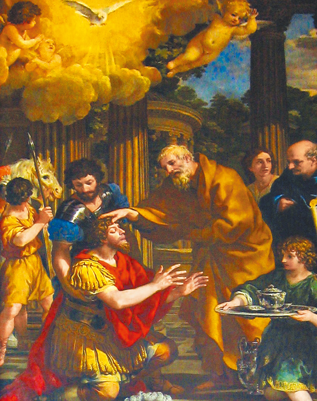 "Ananias Restoring the Sight of St. Paul", by Pietro da Cortona, c. 1631