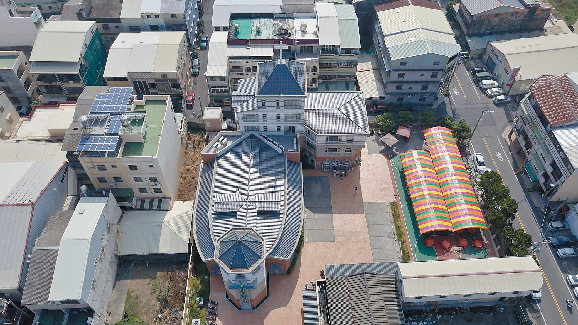 俯瞰美麗的斗南教會建築。（圖:翻攝FB@dounan.church)
