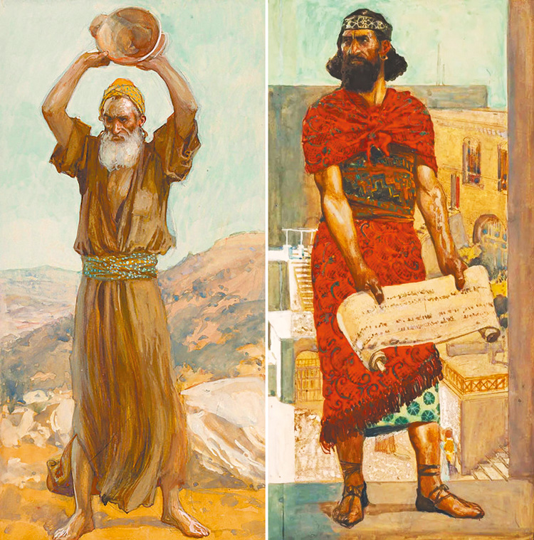 "The Prophet Jeremiah"&"Baruch", by James Tissot,  c. 1900