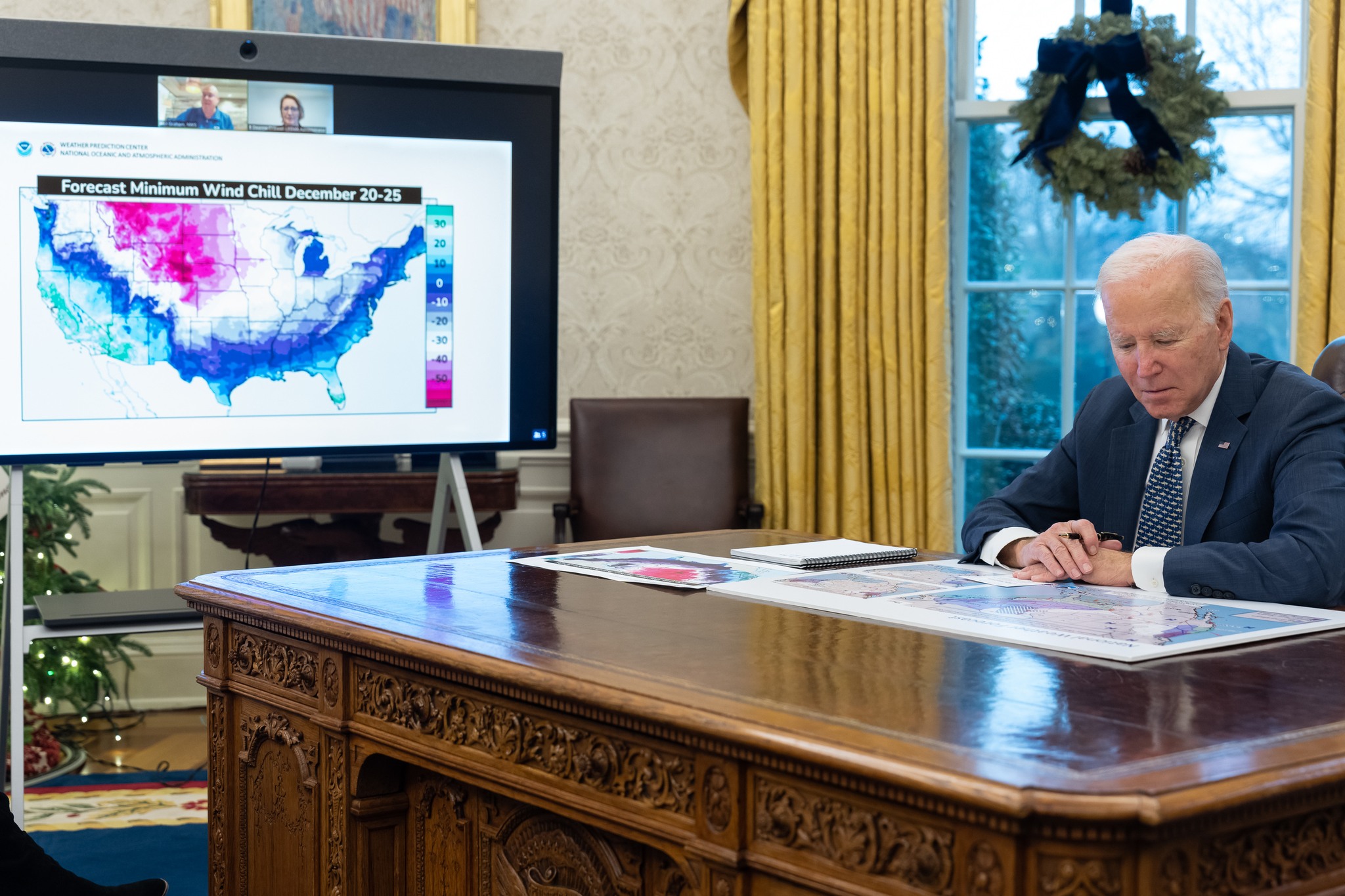 美國總統拜登呼籲這場暴風雪要嚴肅看待。（圖／翻攝自FB@POTUS）
