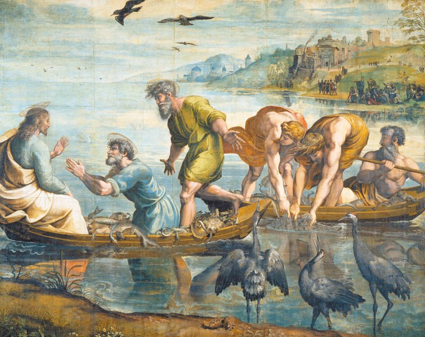 圖5. Raphael, The Miraculous Draft of Fishes, c.1515-6; cartoon; 360 x 400 cm; V&A Museum, London