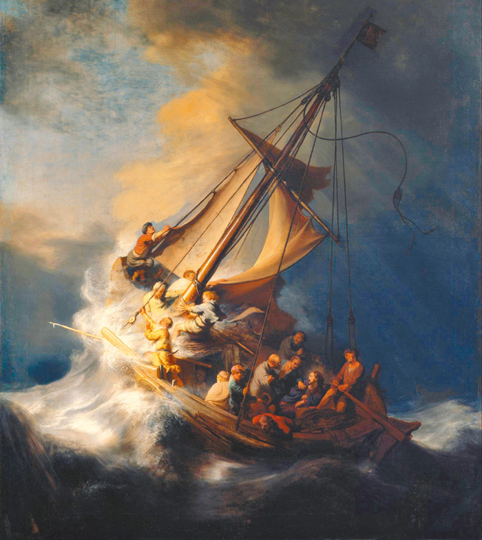  "Storm on the Sea of Galilee", by  Rembrandt, 1633
