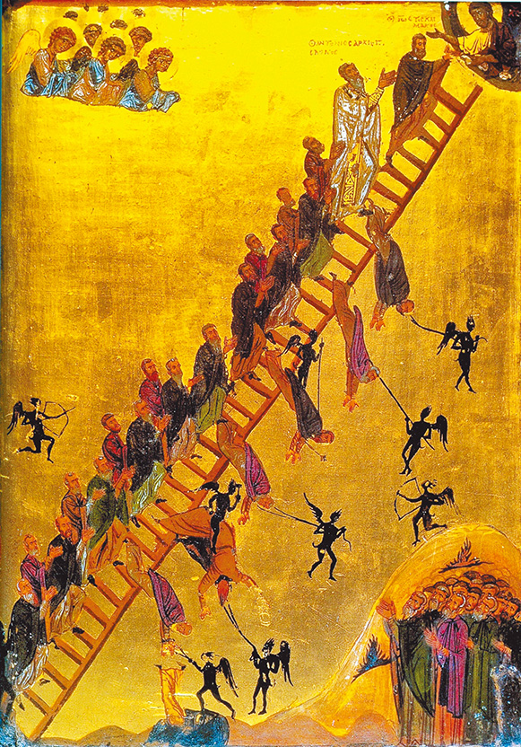 圖7. The Ladder of Divine Ascent; Monastery of St Catherine, Sinai; 12th century