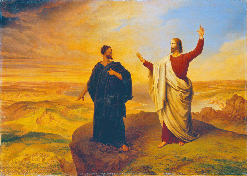 〈基督受試探〉，德國畫家Ludwig Ferdinand Schnorr von Carolsfeld繪，1847