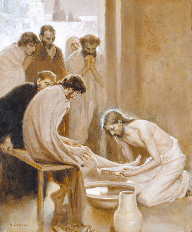 〈耶穌為門徒洗腳〉，埃德費爾特，1898