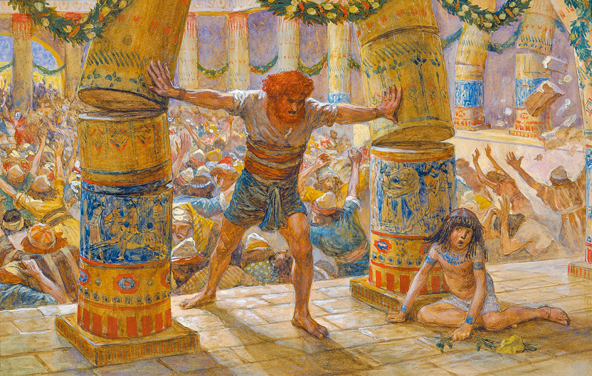 "Samson Puts Down the Pillars", by James Tissot, c. 1896-1902