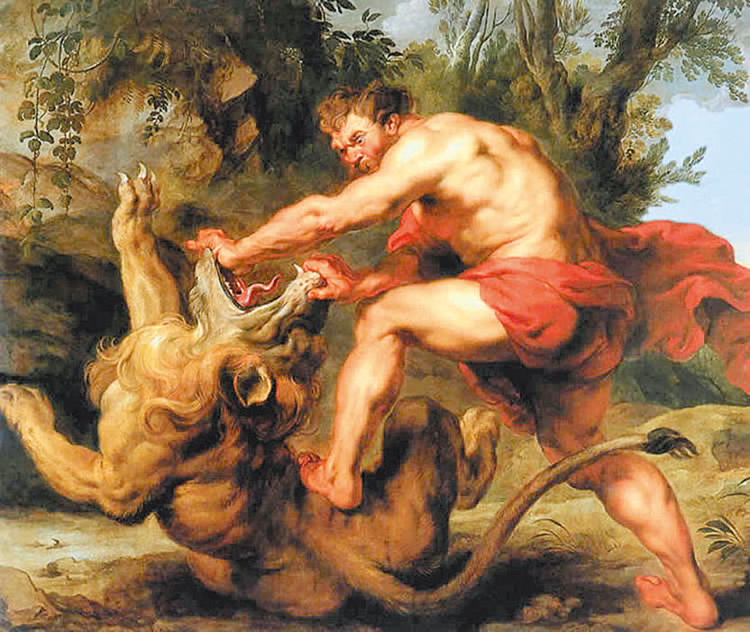 "Samson Slaying the Lion", by Peter Paul Rubens