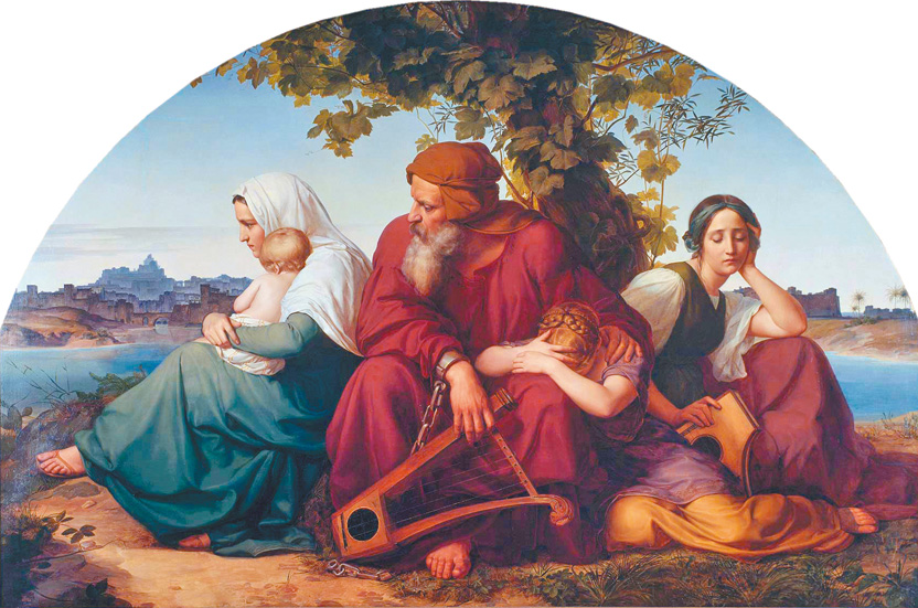 〈在流亡中哀悼的猶太人〉，德國猶太畫家Eduard Bendemann繪。