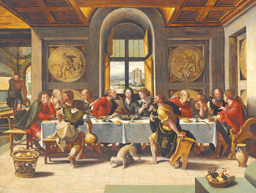 圖7. Pieter Coecke van Aelstand workshop, The Last Supper, 1528, private collection