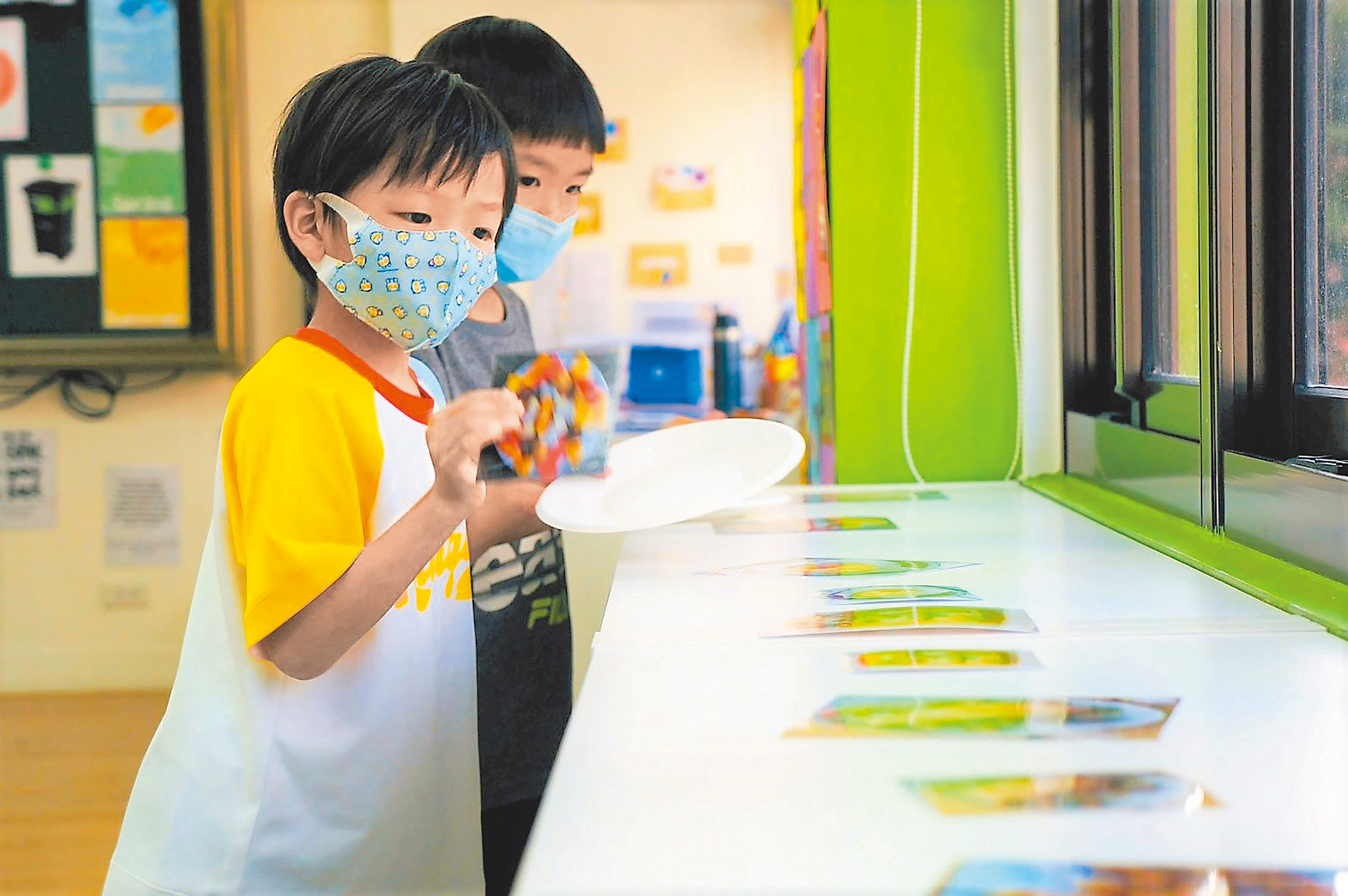 學童進行惜食教育課。（台北市政府提供）
