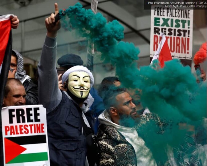 在倫敦舉行的解放巴勒斯坦集會。（照片來源：AFP）