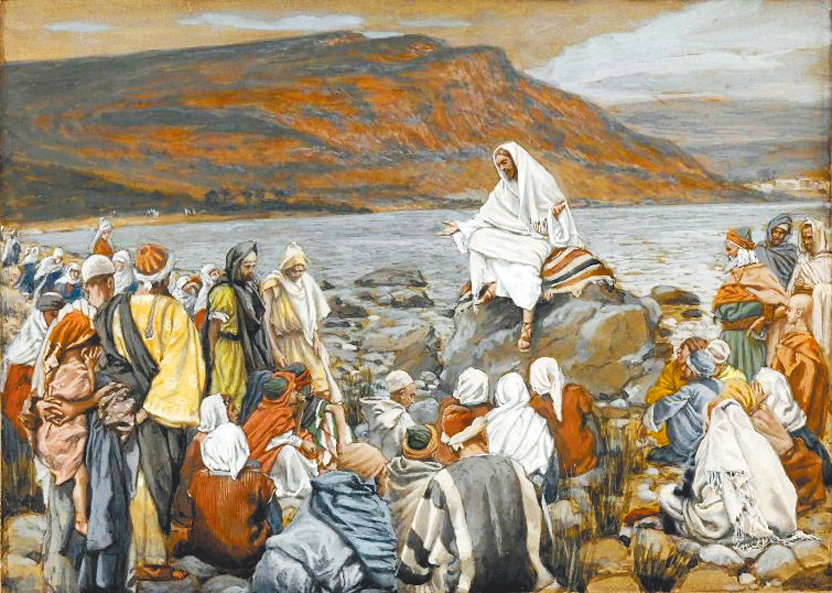 "Jesus Teaches the People by the Sea", by James Tissot