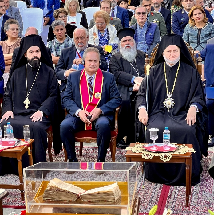 希臘東正教和聖經博物館代表。（圖／翻攝自Twitter@Elpidophoros）