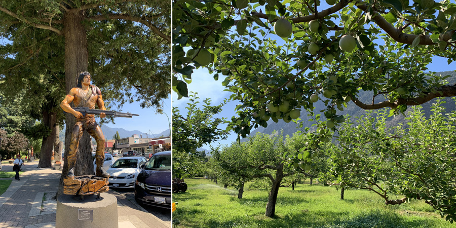 左圖：希望小鎮。右圖：奇拉米奧斯水果園。（作者攝影）