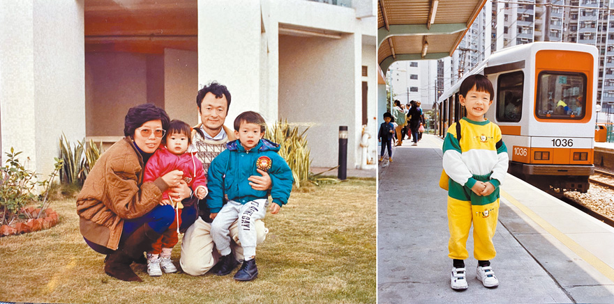 左圖：Uncle Tony全家福。右圖：Uncle Tony兒子的童年照。