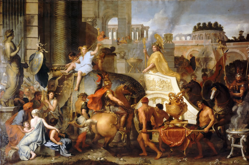 "Entry of Alexander into Babylon",  by Charles Le Brun