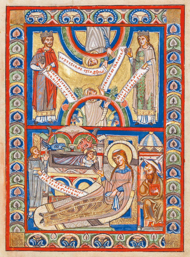 圖2. Illustration for Psalm 84; The Nativity; Codex 142, c. 1190; Cleveland Museum of Art