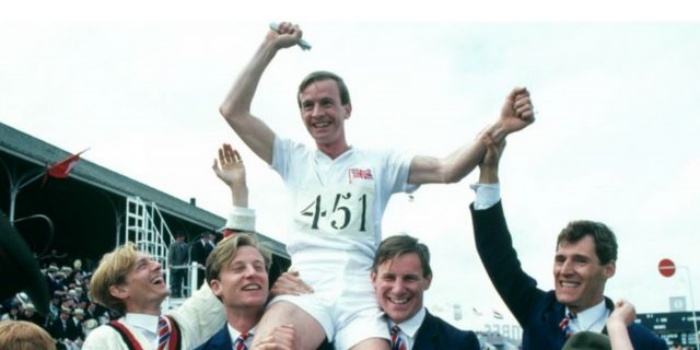 1981年著名的英國經典電影《火戰車》中李愛銳贏得金牌情景。（圖／翻攝自raceofyourlife.co.uk）