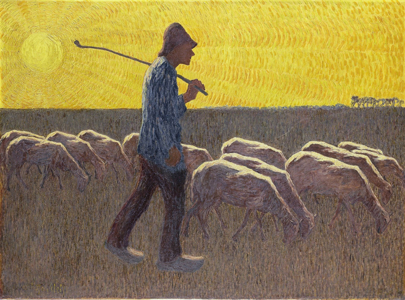 "Shepherd with Sheep", by Cornelis Albert van Assendelft