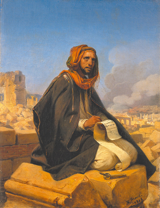 "Jeremiah on the ruins of Jerusalem", by Horace Vernet